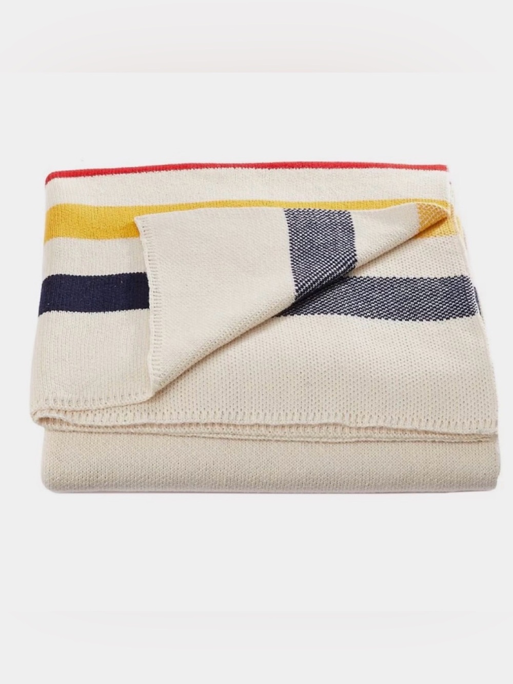 Hudson's Bay Company (HBC) Iconic Multi stripe Cotton Knit Throw 🇨🇦